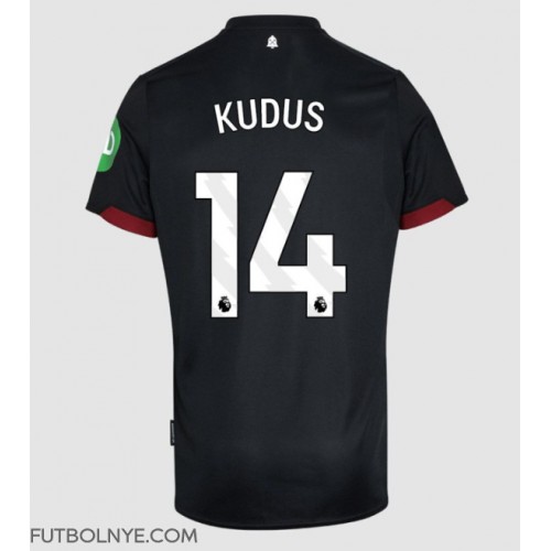 Camiseta West Ham United Mohammed Kudus #14 Visitante Equipación 2024-25 manga corta